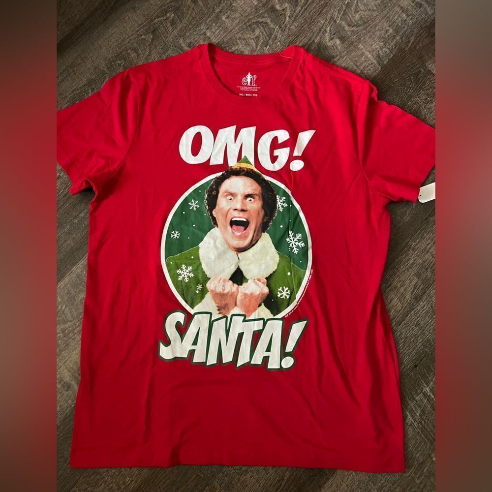 Elf Omg Santa Big Face T-Shirt- Size XXL